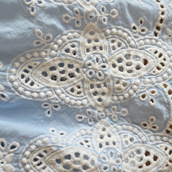 One Clothing Sky Blue Embroidered Blouse - Picture 5 of 5